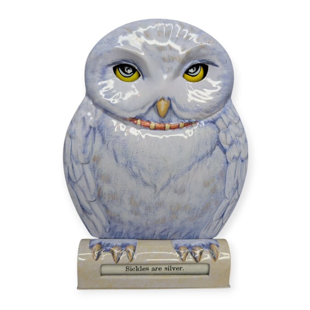 Harry Potter Hedwig Mechanical Purple Tin Bank- Schylling 2001-Hard to Find